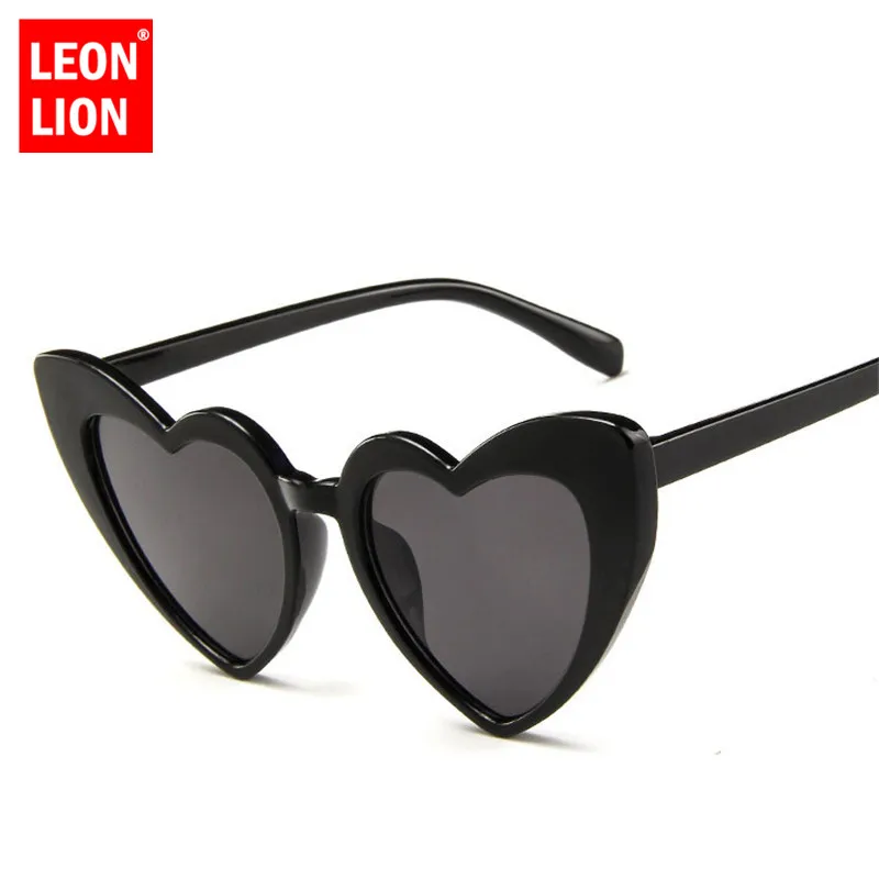 LeonLion 2021 Heart Shaped Sunglasses Women Luxury Vintage Plastic Candy Colors Sun Glasses Classic Retro Oculos De Sol Feminino |