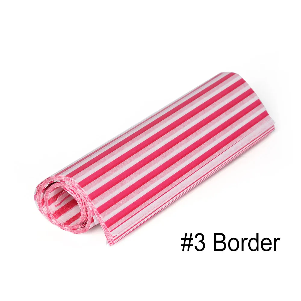 3 Border 50 шт./компл. выпечки Еда упаковка воск Бумага Водонепроницаемый стойкость к смазочным веществам для упаковки торта противень для здоровья чистая Кухня аксессуары - Цвет: 3 Border