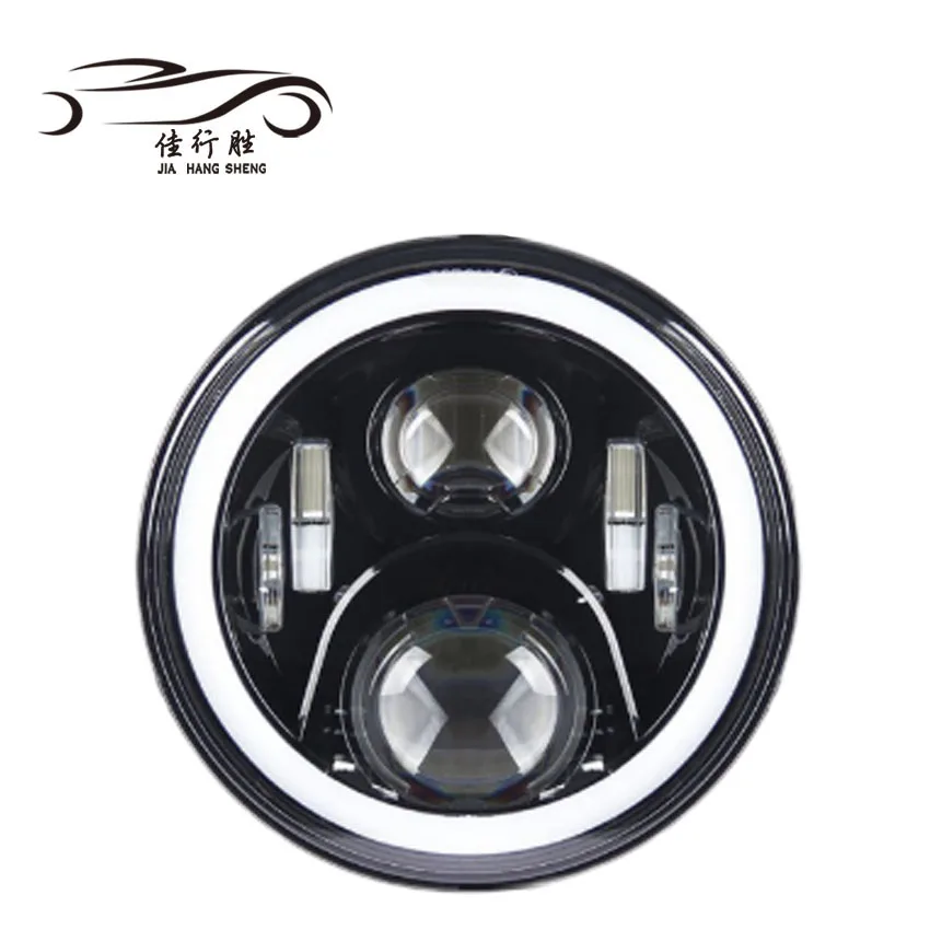JHS 2X RGB Halo 7-дюймовая светодиодная фара-подключи и работай фара ангельские глазки