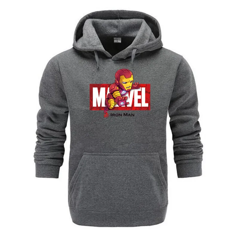 charcoal 1 Marvel The Avengers 4 Железный человек Человек человек паук косплей костюм толстовки унисекс Мстители Повседневный конец игры - Цвет: charcoal 1