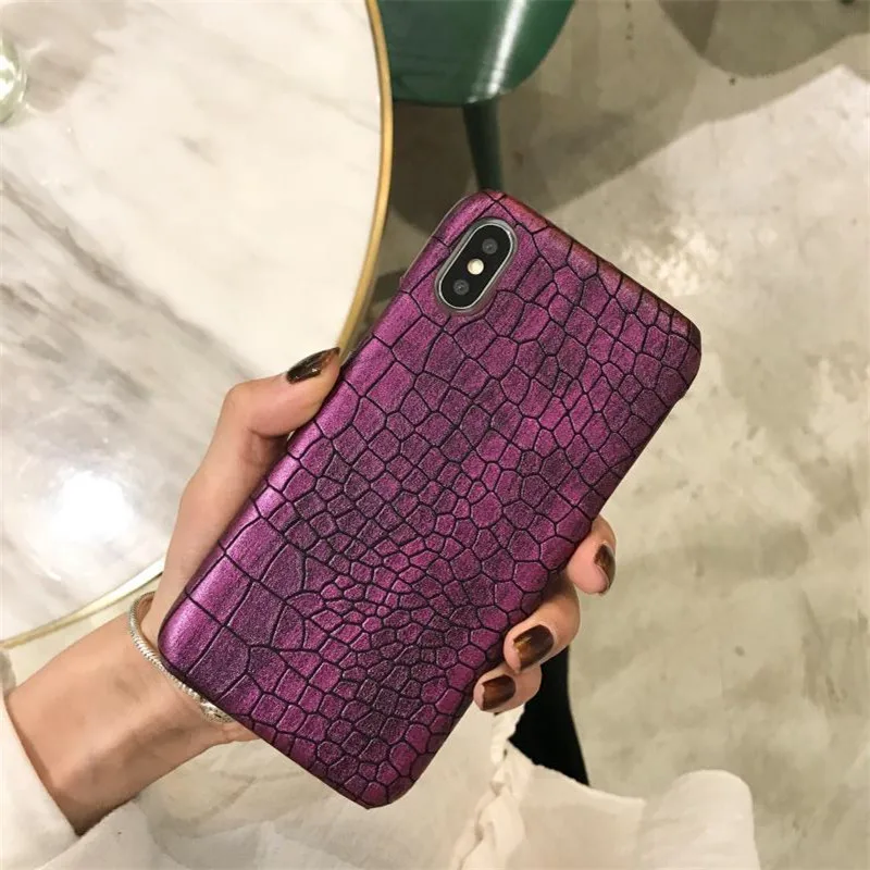 Роскошный чехол из крокодиловой кожи для iPhone XS MAX X XR 6/6 S/7/8 Plus винтажный жесткий