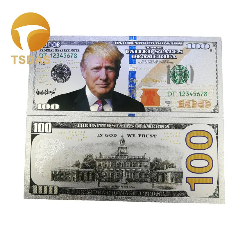12 Красочные золотые банкноты США$100 доллар сувенир подарок золотые банкноты - Цвет: 12