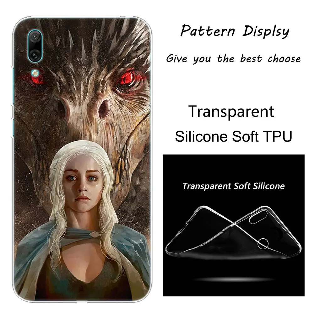 001 Горячая Распродажа силиконовый чехол для телефона daeneris Targaryen Game of Throne для huawei mate 10 20 Lite Pro Enjoy 9S Y9 Y7 Y6 Y5 Pro - Цвет: 001