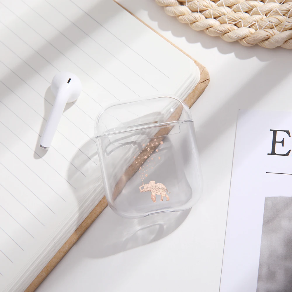 

Мягкие прозрачные чехлы для AirPods, милый мультяшный узор, защитный чехол, Bluetooth, беспроводные наушники, чехол для Airpods 1/ 2