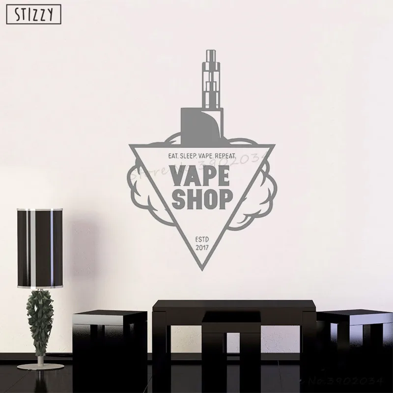 Настенная Наклейка stizzy Interior Vapeshop Logo виниловые настенные наклейки для курения