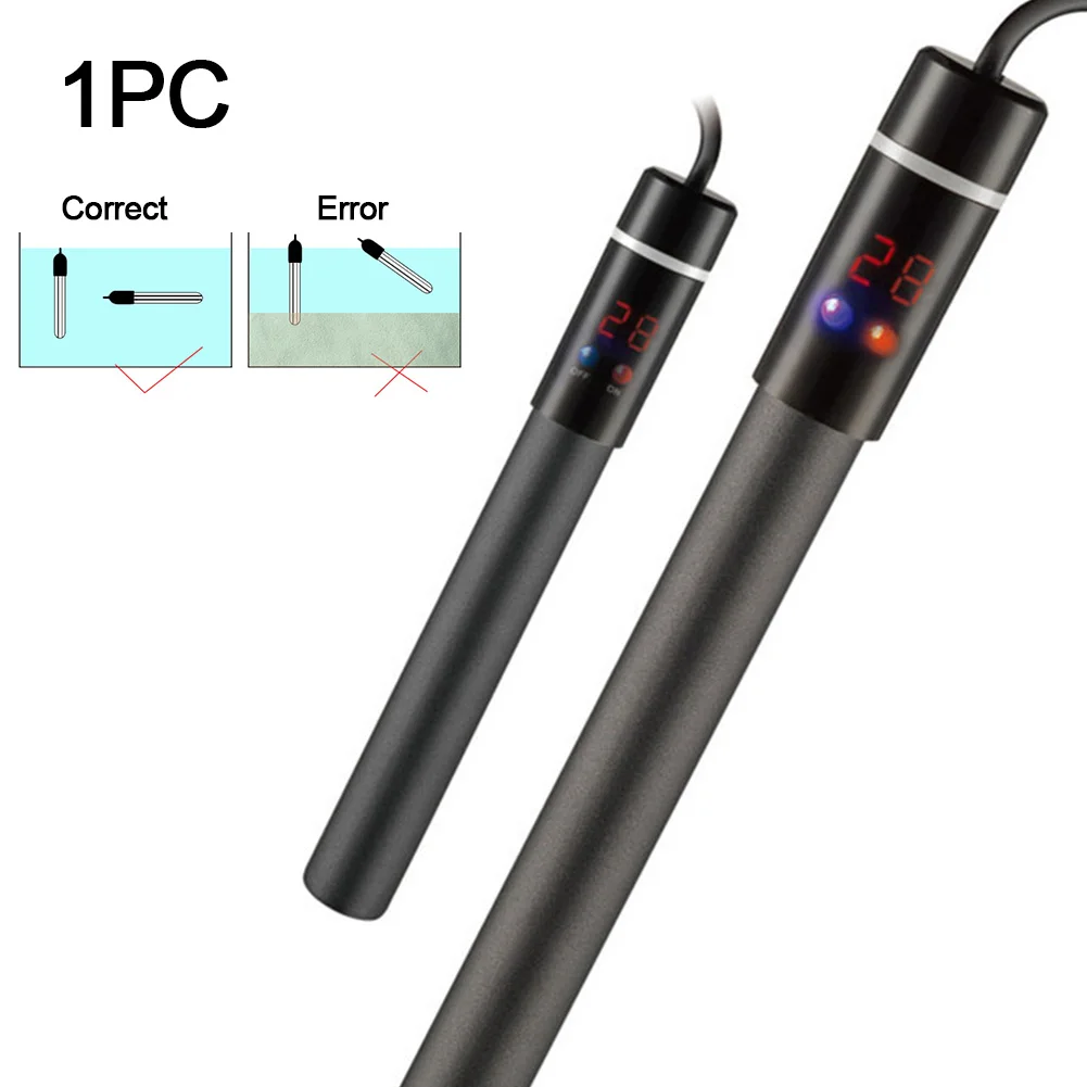 Automatic Submersible Temperature Control LCD Display Water Digital For Saltwater Adjustment Aquarium Heater Fish Tank Rod | Дом и сад