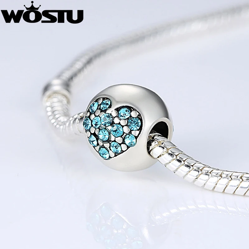 Хит продаж высокое качество серебряные бусины в форме сердца с кристаллами