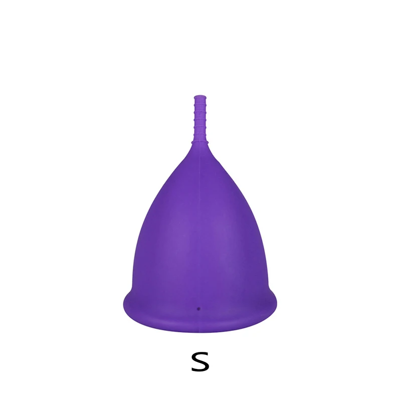 purple-S Нетоксичные женские гигиенические менструальные чашки медицинского класса силиконовые многоразовые женские чашки - Цвет: purple-S