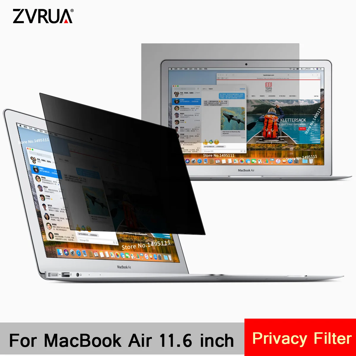 For Apple MacBook Air 11 (256mm*144mm) Privacy Filter Laptop Notebook Anti-glare Screen protector Protective film