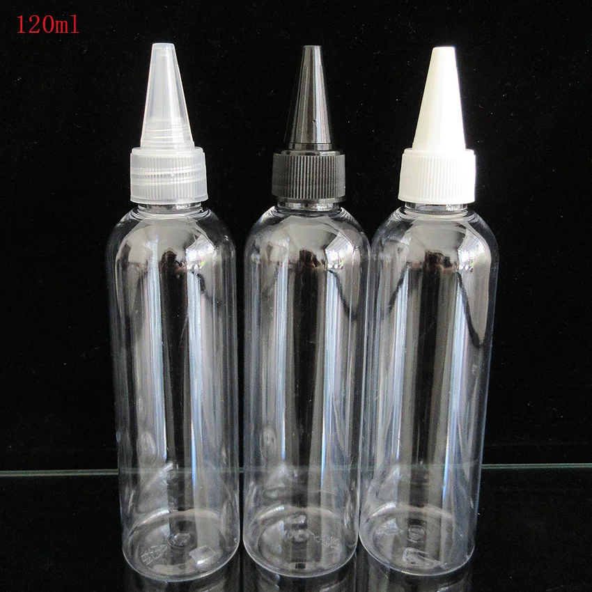 PET Refillable 120ml Clear Dropper Bottle with Twist Off Cap,Painting Pigment Bottle,Empty Water Bottle 10pcs free shipping