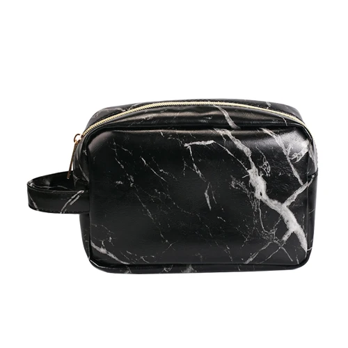 Black S ПУ марширующие органайзеры для косметики коробка для макияжа Дорожная щетка держатель губной помады туалетный набор косметический чехол Аксессуары для хранения ванной - Цвет: Black S