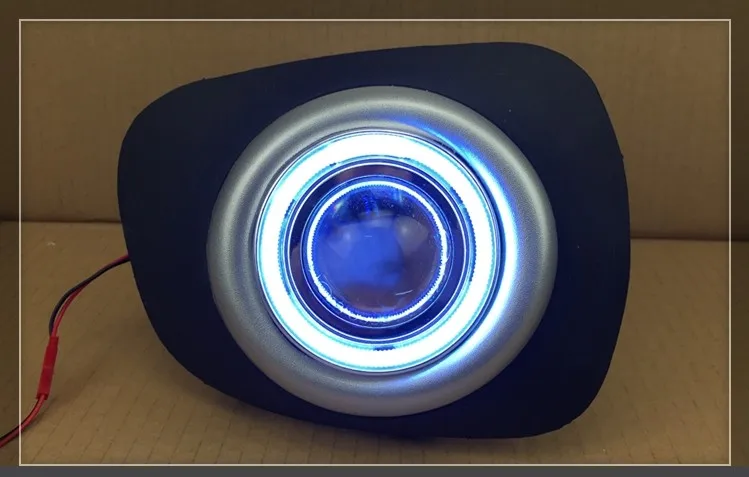 DRL COB ангельский глаз (6 цветов) + противотуманная лампа ореола линза проектора E13