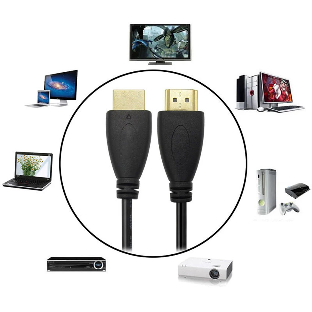 10 м HDMI кабель 19 контактов Мужской до 19 контактов Мужской позолоченный штекер HDMI V1.4 HD 1080P+ 90 270 градусов конвертер адаптер для 3D DVD HDTV