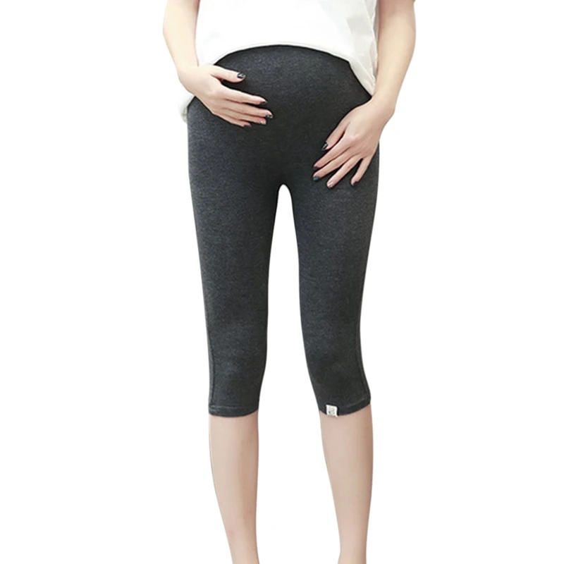 Летние лосины для беременных из хлопка легинсы Регулируемый с высокой талией