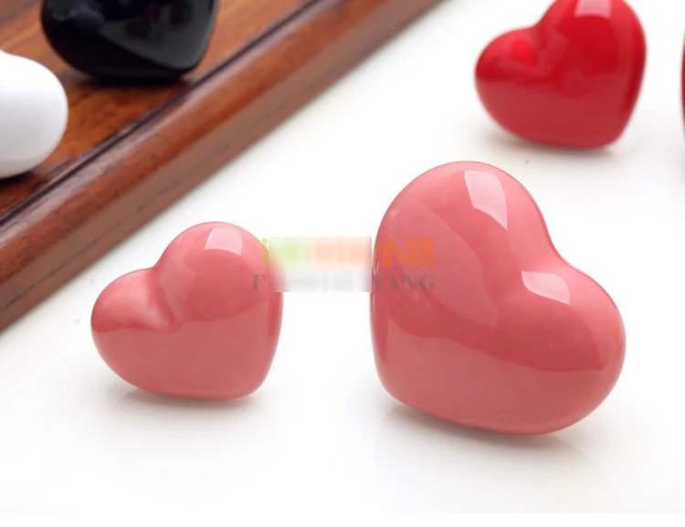 5x комнаты малыша милые Керамика фарфор любящее сердце в форме ручки тумба