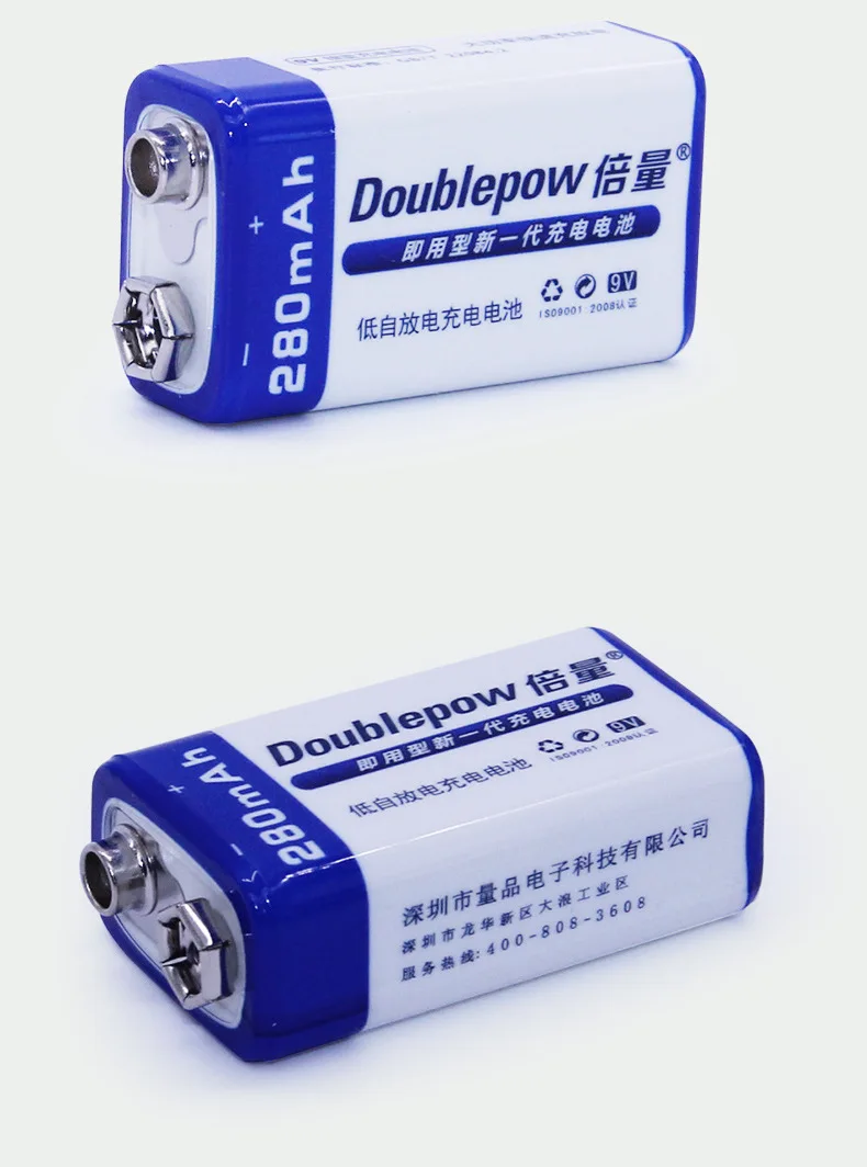 Аккумулятор doulepow 9 В батарея 280 мА · ч мультиметровые аккумуляторы для микрофона +