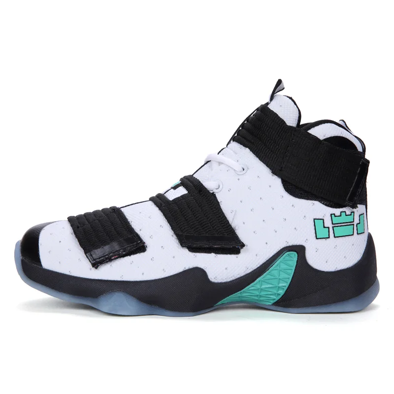 white Новые мужские баскетбольные кроссовки Zapatillas Hombre Deportiva Lebron дышащие мужские Ботильоны баскетбольные кроссовки спортивная обувь - Цвет: white