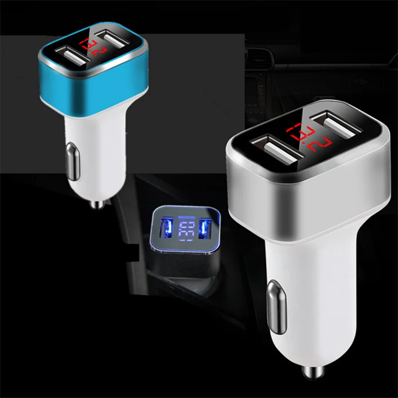 1 шт. общее автомобильное зарядное устройство DC12 24V двойной USB светодиодный