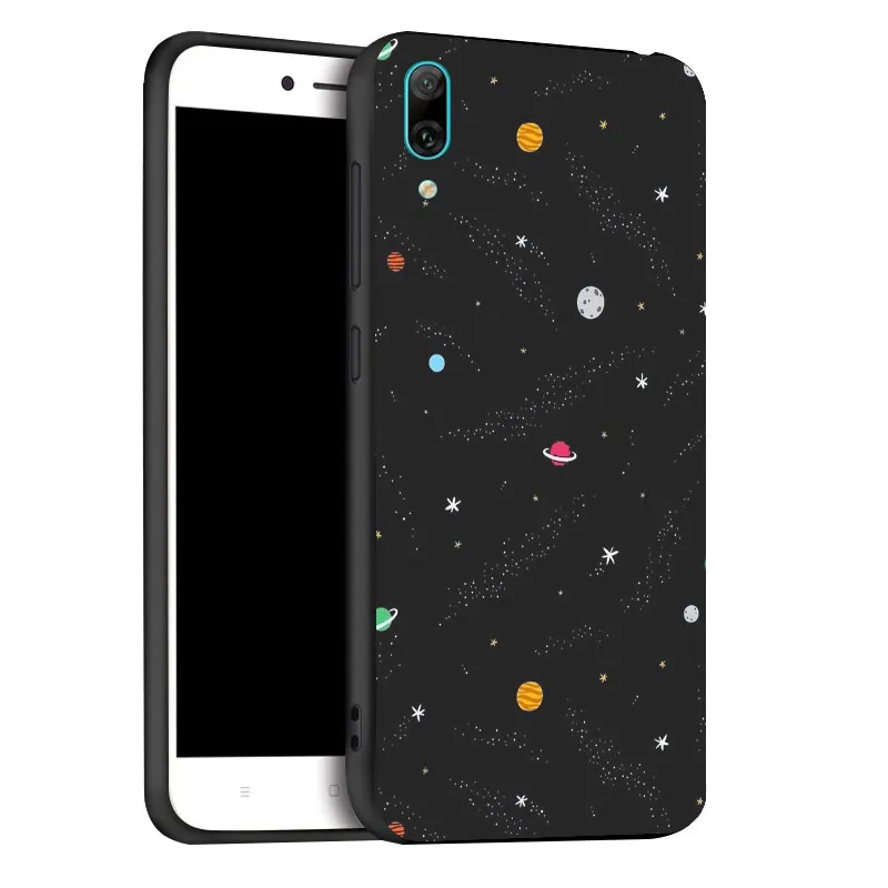 Case For Huawei P Smart 2019 2018 Cases Coque Space Moon Astronaut Phone Case On For Huawei Y7 Y6 Y5 Prime 2018 Y9 2019 Covers