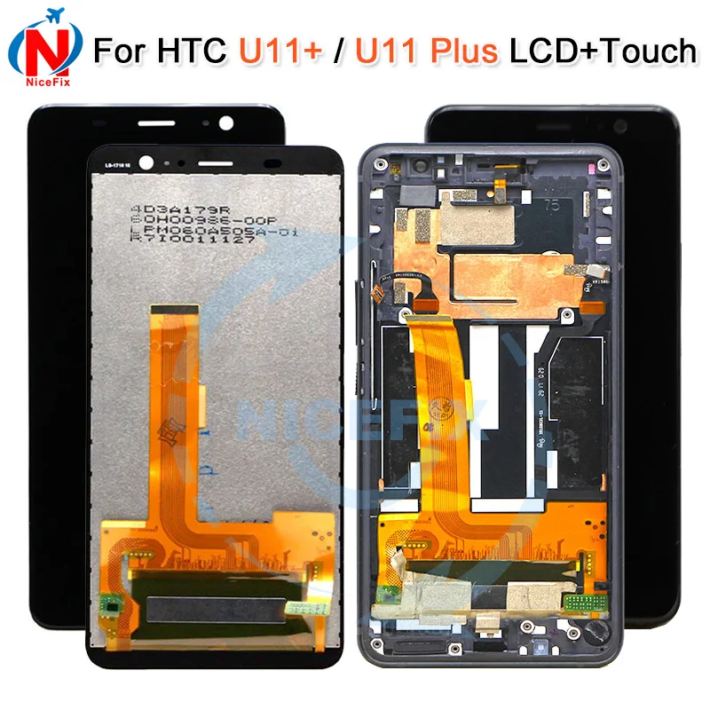 6," для htc U11+ ЖК-дисплей с сенсорным экраном дигитайзер в сборе с рамкой запасные части 2560*1440 для htc U11 Plus lcd