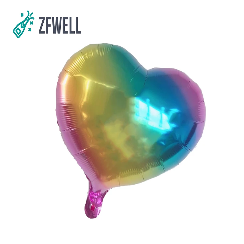 ZFWELL 5 шт./лот 18 дюймов радужная любовь алюминиевая пленка воздушный шар детский