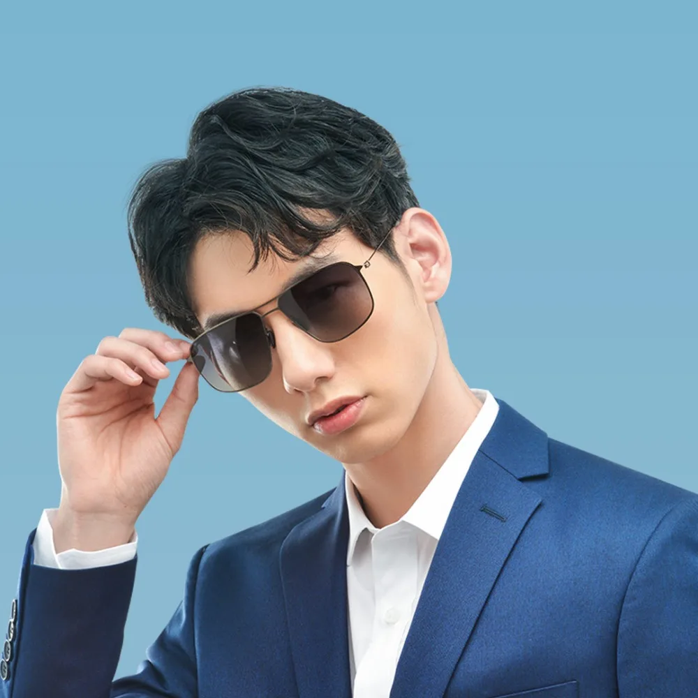 Новинка, xiaomi mijia, Классические солнцезащитные очки, TAC, поляризационные, квадратные солнцезащитные очки, pro, Ретро стиль, светильник, интегрированная носовая оправа, дизайн smart