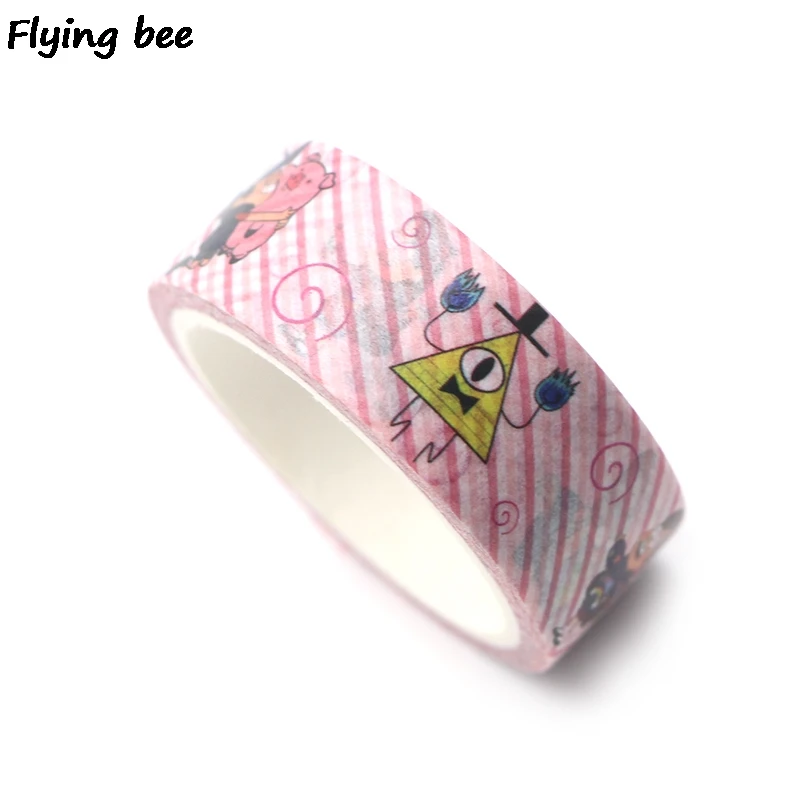 Flyingbee 15 мм X 5 м Гравити Фолз васи лента бумага DIY декоративная клейкая лента Канцтовары Kawaii Маскировочные Ленточные принадлежности X0318