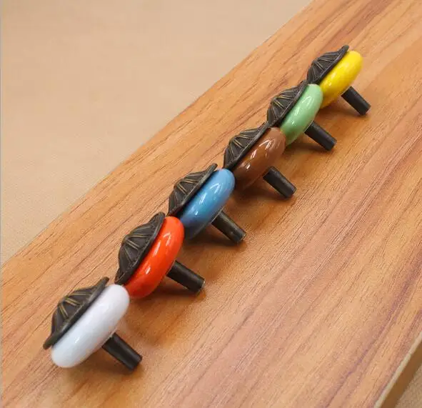 Керамическая ручка в стиле ретро деревенская мебель ящик шкаф дверной круглая