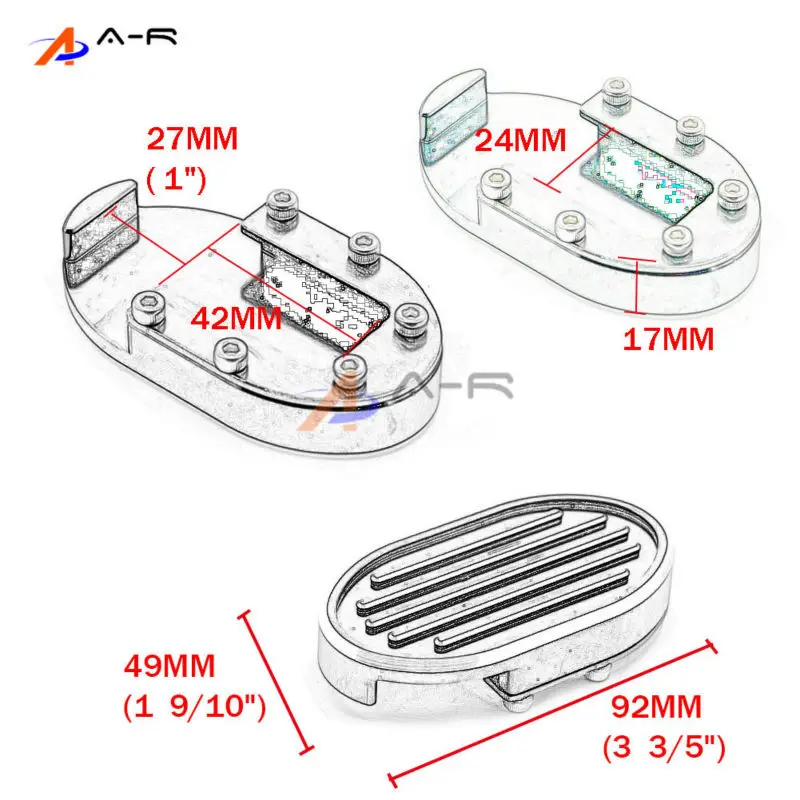 ЧПУ Заготовка Тормозная педаль накладка подножки колодки для Harley Sportster XL883 XL1200 Dyna