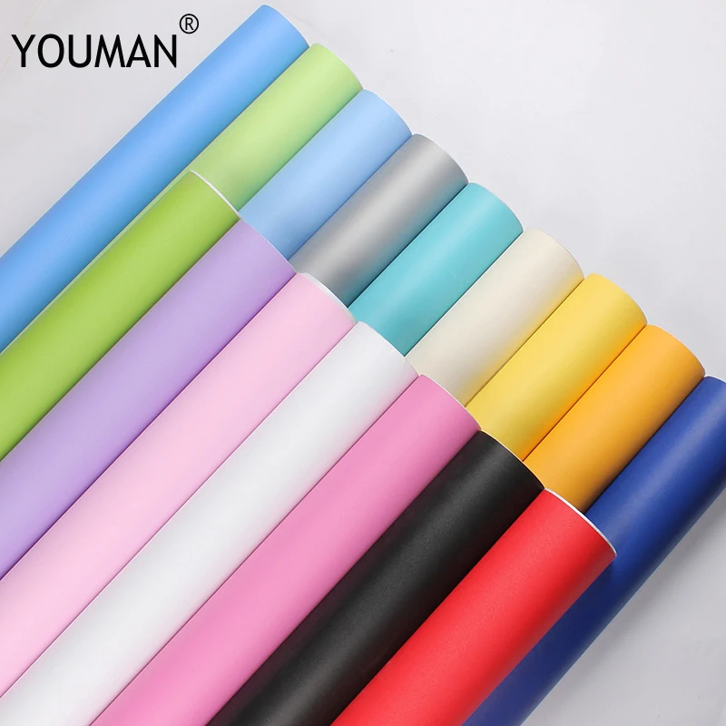 

Wallpapers Youman Home Decor DIY Kitchen Cupboard Cabinet Self adhesive Roll Vinyl Wall Papers Furniture Wall Stickers PVC Decor