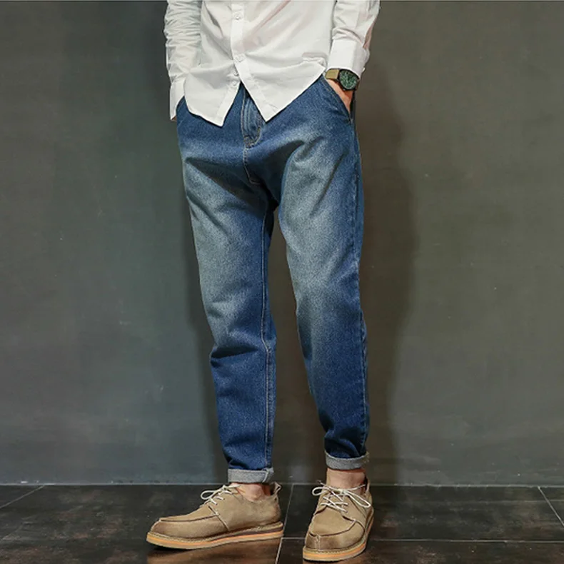 Mwxsd Весна бутик джинсы мужские модные шаровары Masculina Slim Fit джинсовые брюки