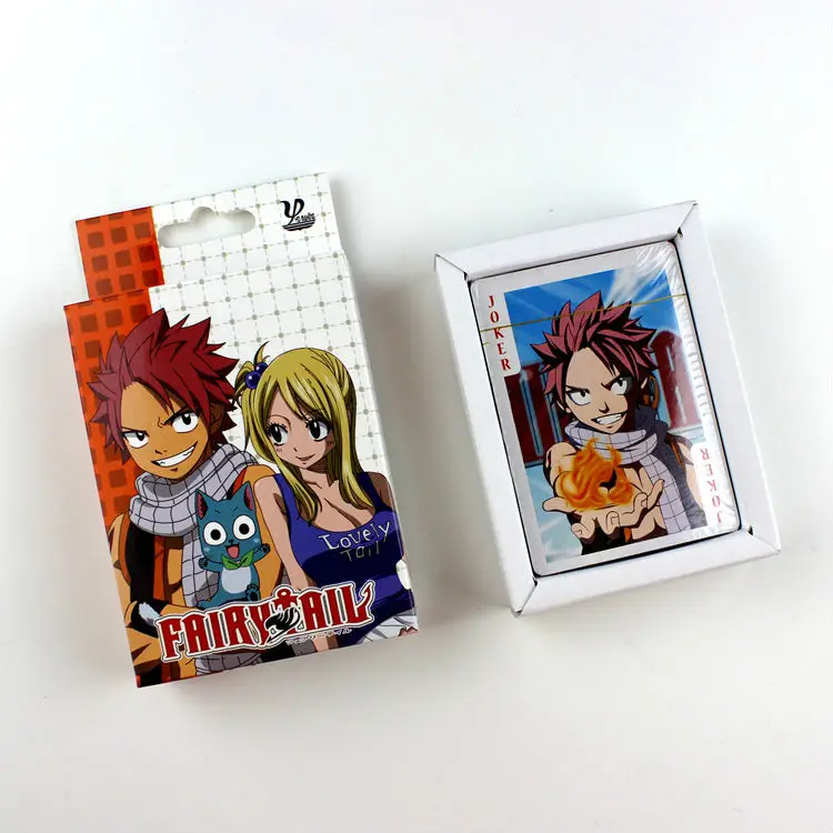 

Anime Fairy Tail Poker Cards toy Cosplay Board Game Cards With Box Free Shipping