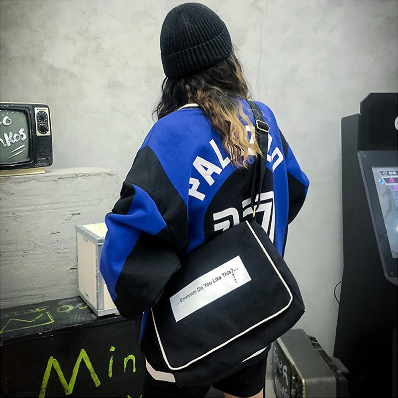 Youda сумки мессенджеры для студентов унисекс Harajuku стиль сумка тканевая через