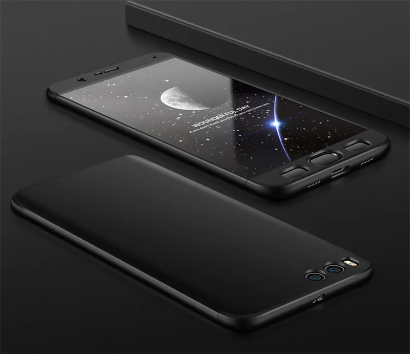 Elegant Black Case 3-в-1 ПК жесткий полный чехол 360 на сяоми ми ноут 3 полная защита корпуса анти-шок Жесткая чехол на Xiaomi Mi Note 3 чехол - Цвет: Elegant Black Case