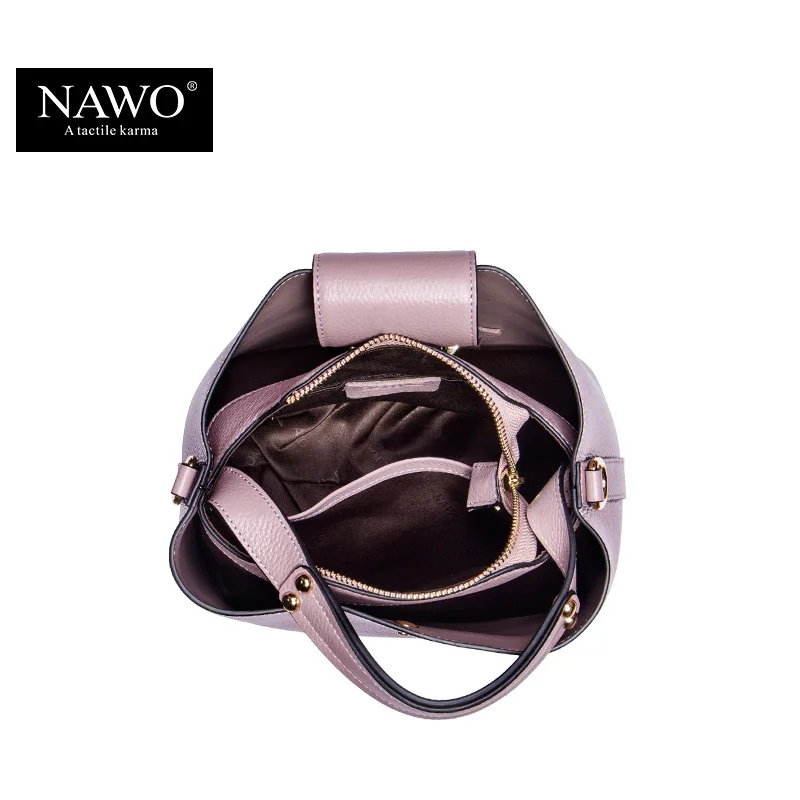 НАЖО 2017 дизайнер Для женщин кожа Сумки ведро на плечо дамы через Малый корова
