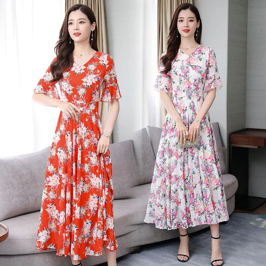 3XL размера плюс с принтом Бохо миди сарафан бодикон винтажные вечерние платья 2020