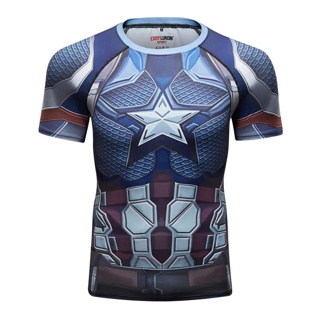 3 Футболка для бега Endgame War 3D, компрессионные колготки, мужская, для фитнеса, дышащая, Спортивная, Рашгард, для спортзала, велосипедная одежда - Цвет: 3
