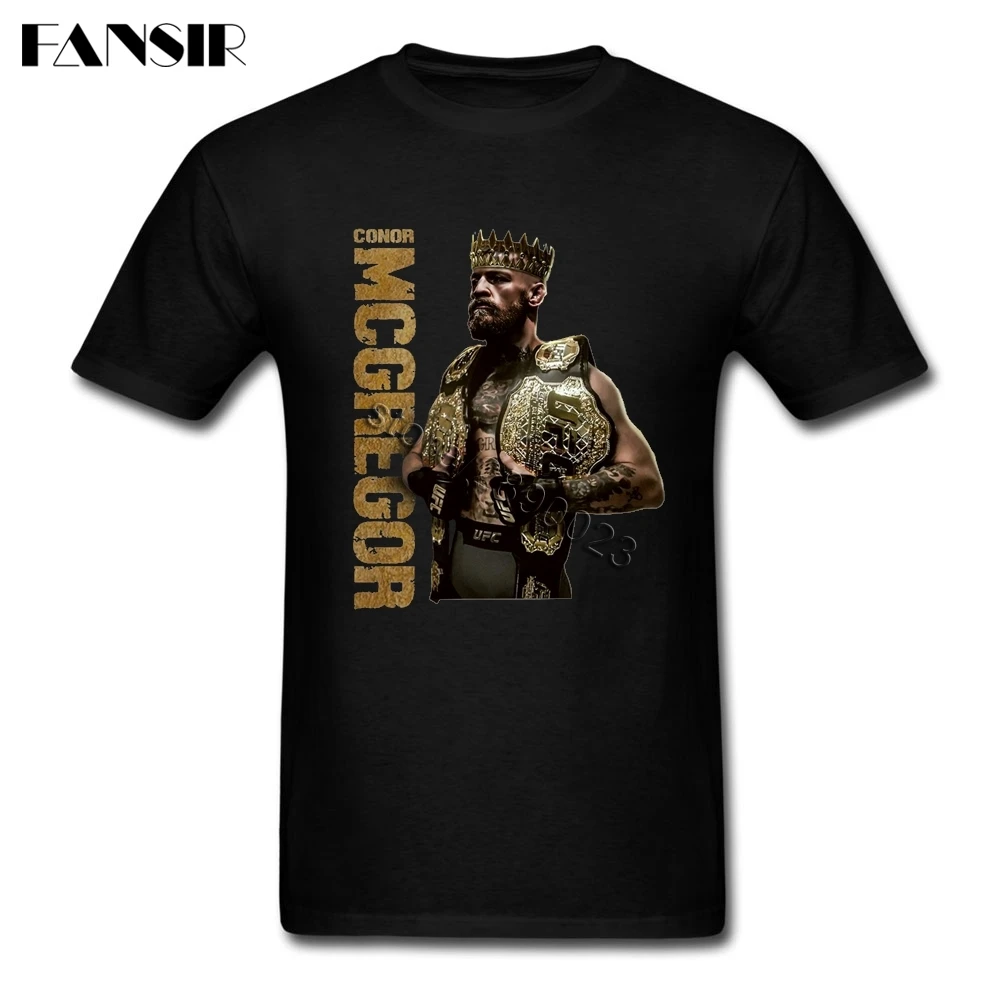 Летняя мужская футболка мужские боксеры Conor McGregor белая с коротким рукавом и