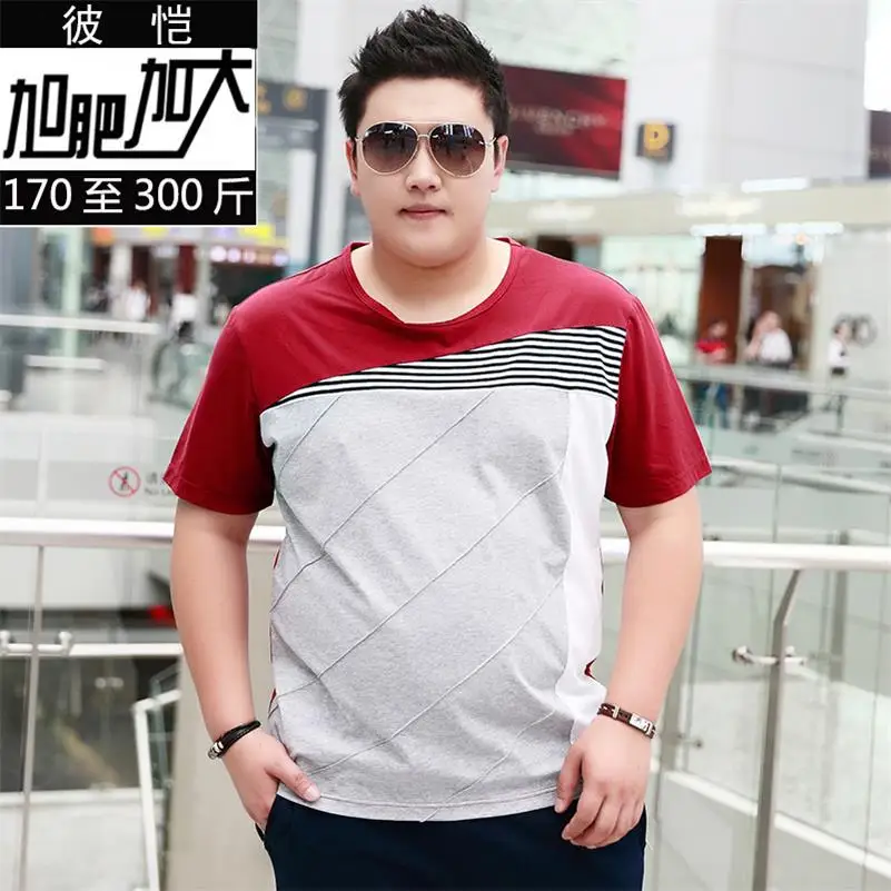 10XL 9XL 8XL 6x Для мужчин футболка Летняя с короткими рукавами полосатый о Средства