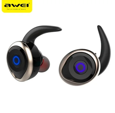 2017 наушники вкладыши Awei T1 bluetooth true wireless Stereo headset поддержка TWS смарт Подавление шума
