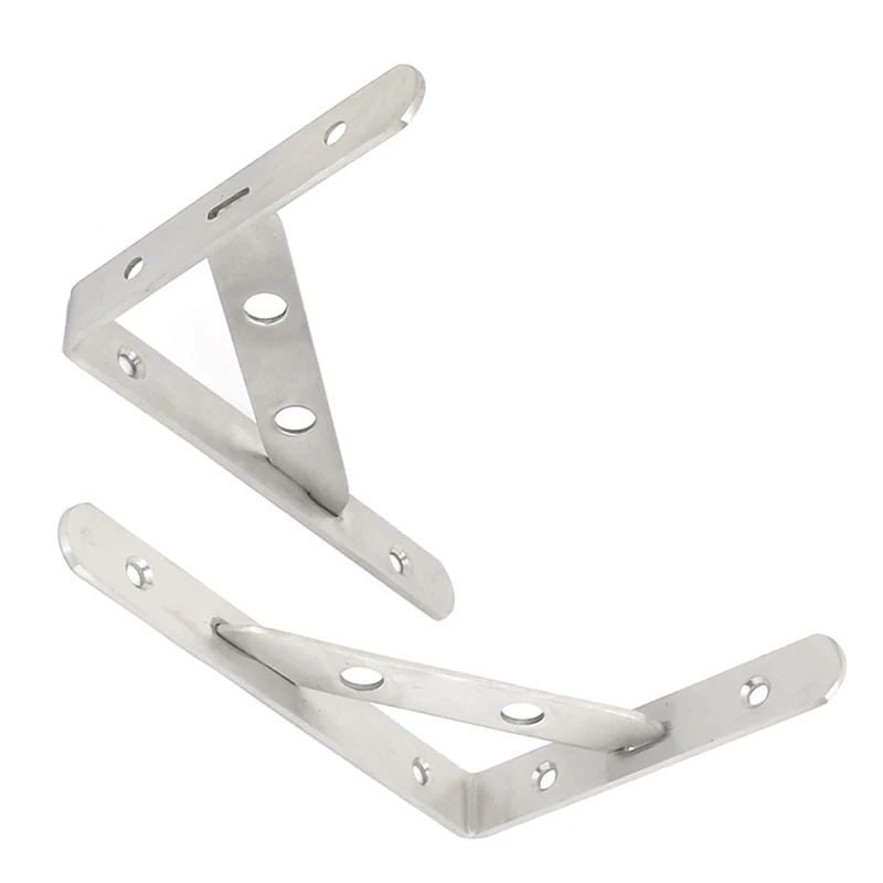 20mm Width Stainless Steel L Shaped Right Angle Shelf Brackets 2 Pcs | Обустройство дома