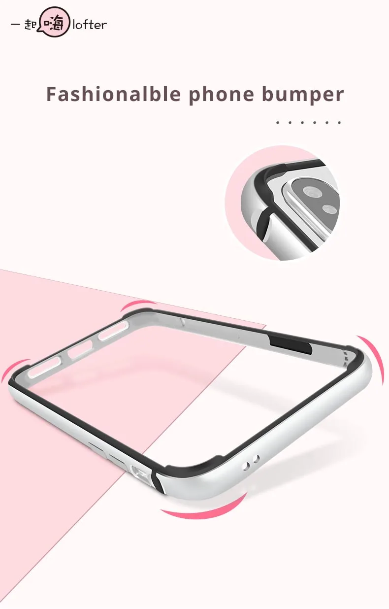Lofter алюминиевый бампер для iPhone X Тонкий металлический каркас полная защита чехол ультра тонкий чехол для телефона силиконовый чехол Capinha Coque