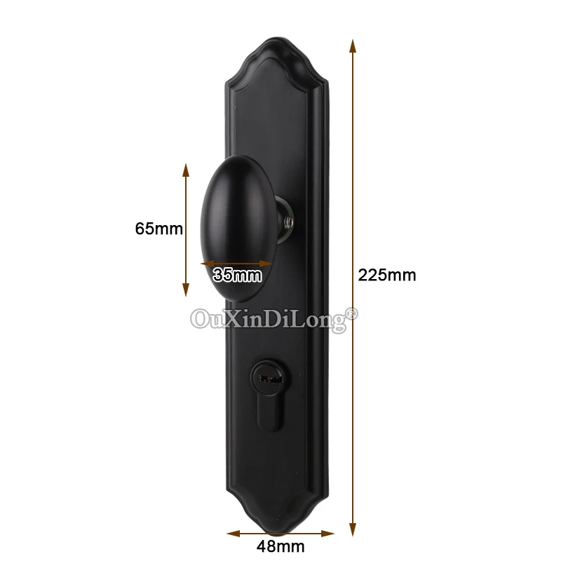 High Quality European Mortise Door Lock Set Copper Interior Silent Knobs for Living Room Bedroom Bathroom Black/Bronze | Обустройство