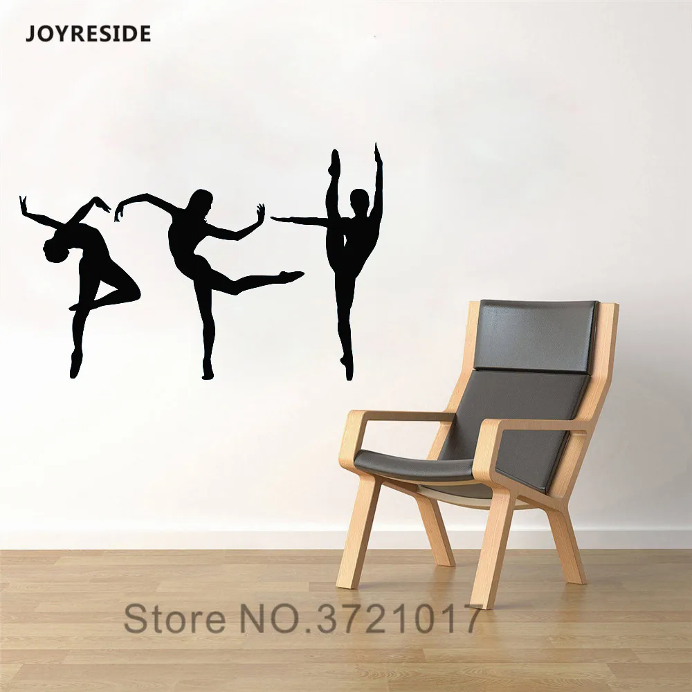 Балетная настенная балетная наклейка joyliving Виниловая для девочек детской