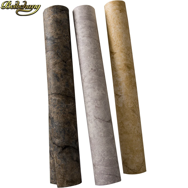 beibehang papel de parede Mediterranean striped vintage vinyl wallpaper stereo 3D simple modern plain wall paper Home Decor |