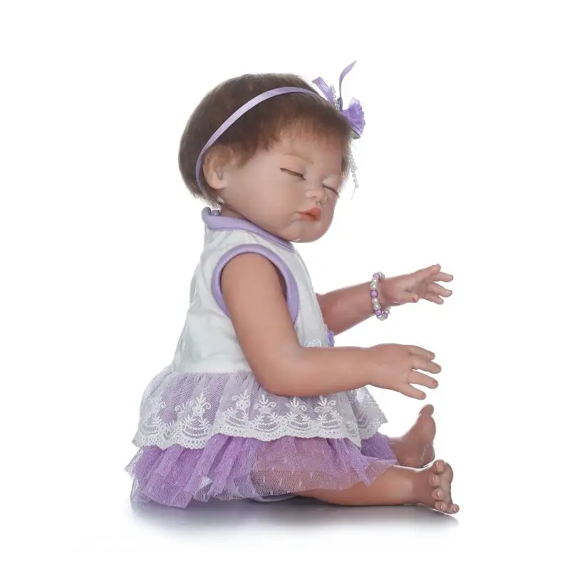 50 см силиконовые куклы Bebe Reborn Sleeping Girl 20 &quotмягкие виниловые водонепроницаемые
