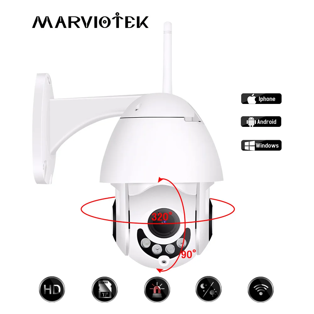 1080 P Скорость купол Камера открытый WI FI Беспроводной панорамная Регулируемая IP 2
