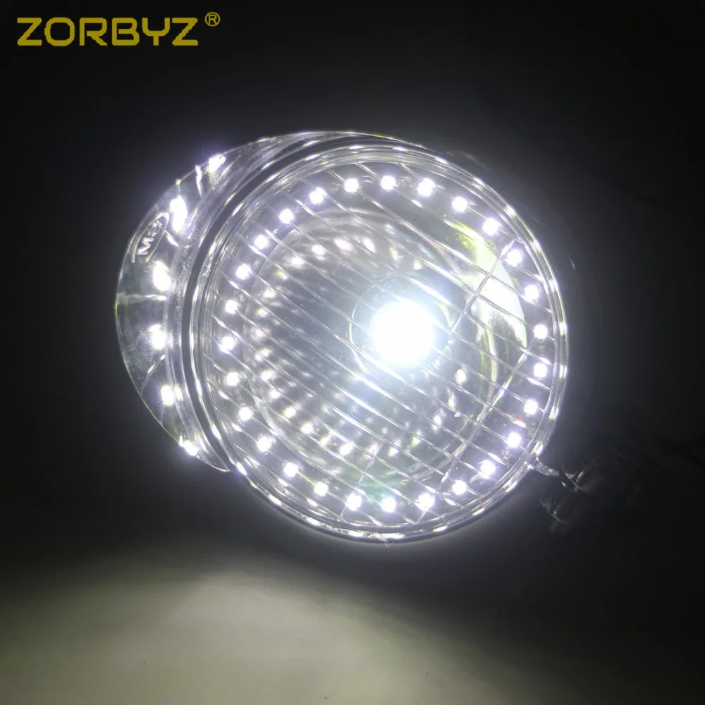 ZORBYZ хром точечные Противотуманные фары светодиодные Белые/синие ангельские
