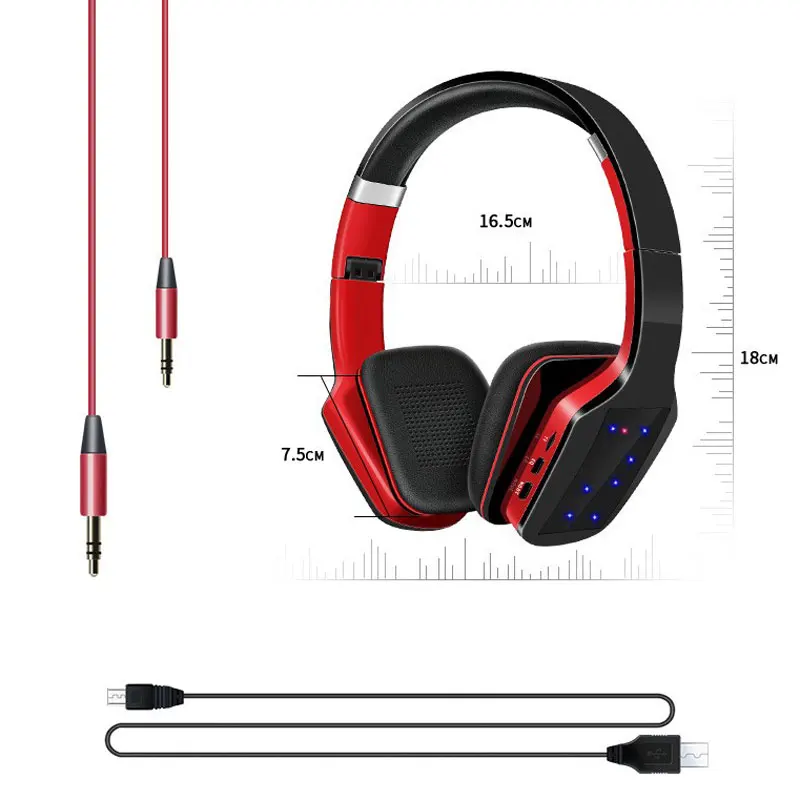 Беспроводные Bluetooth стереонаушники складные спортивные наушники игровая