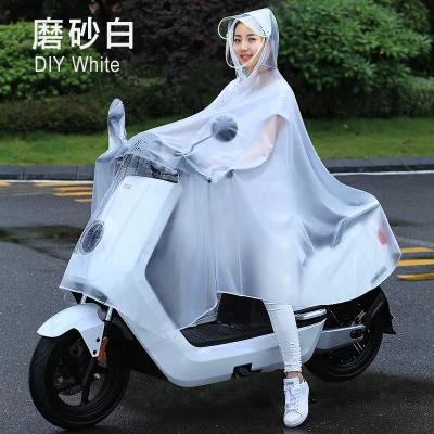 

Electric motorcycle raincoat single men and women adult fashion bike transparent riding poncho rain coat